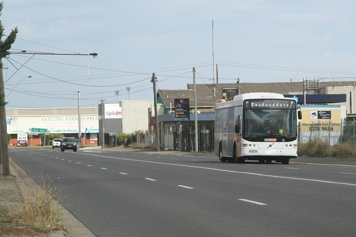 Vasundhara bus on the highway