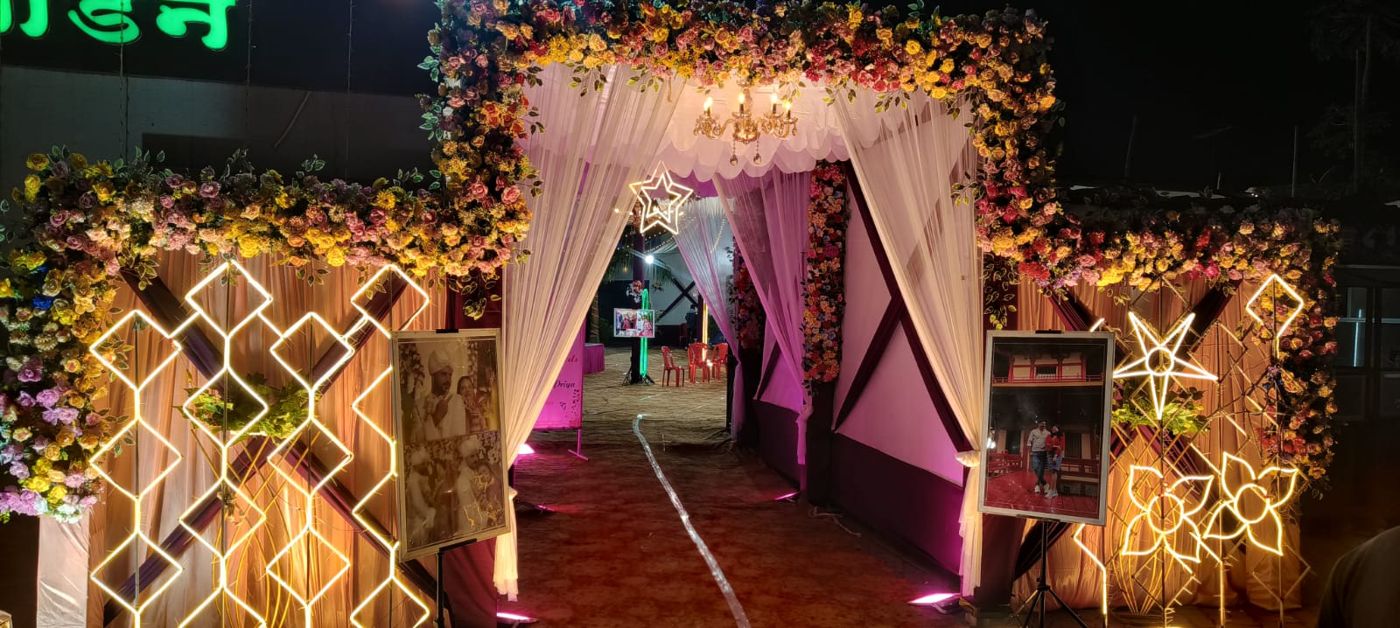 Vasundhara Garden — Illuminated entrance arch